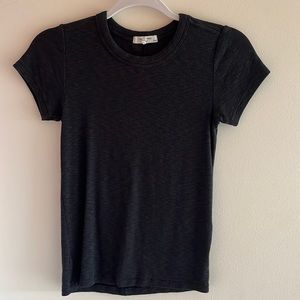rag & bone black textured tee